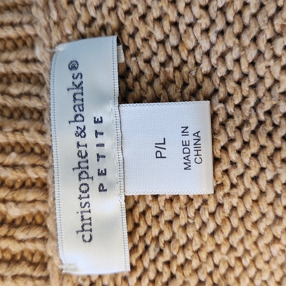 Christopher and Banks petite sweater vest with tie at waist. Sz petite large. - Picture 7 of 11